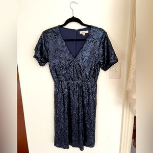 Francesca’s Navy Blue Sequin Dress XS